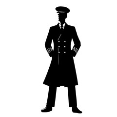 Wall Mural - man with naval admiral long coat uniform 