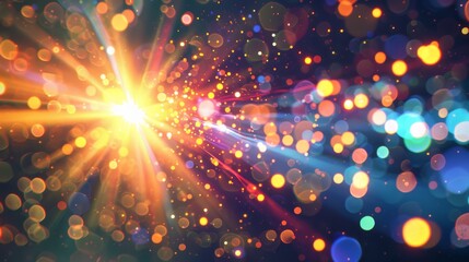 Poster - Light flare with prismatic effects and shimmering lights