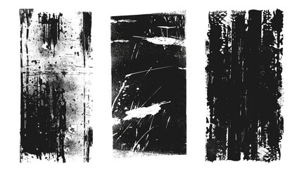 Canvas Print - Vintage scratched grunge overlays texture on isolated white background, Overlay textures set stamp with grunge effect. Old damage Dirty grainy and scratches.