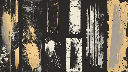 Wall Mural - Wall grunge texture. Black dirty pattern. Old paper backdrop. Dark scratched grunge , old film effect