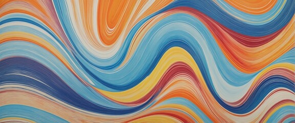 Wall Mural - Abstract marbled acrylic oil paint ink painted waves painting texture colorful background banner, wall paper, graphic