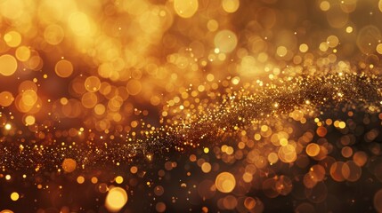 Poster - Vibrant golden sparkles and glitter in motion