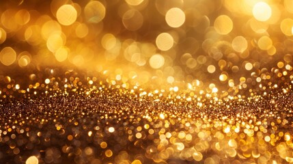 Aufkleber - Vibrant golden sparkles and glitter in motion