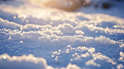 Poster - winter sunlight highlighting snow texture