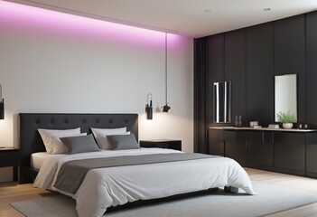 Wall Mural - modern minimalistic bed room design