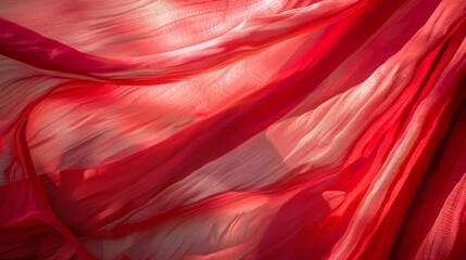 Poster - Red Fabric Illuminated By The Sun