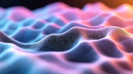 Poster - A close up of a wave pattern on an abstract background, AI