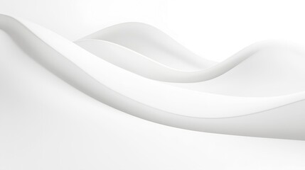 Poster - The design features smooth curves and gentle waves on a clean white surface, creating a serene and minimalist aesthetic
