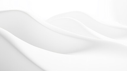 Poster - Soft, flowing waves of white fabric create an elegant display against a bright backdrop, highlighting texture and simplicity in design