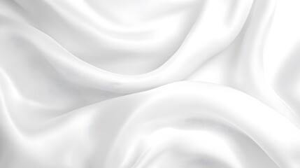 Poster - The gentle curves of white fabric flow softly, creating a serene and calming atmosphere in a minimalist space
