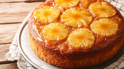 Wall Mural - Delicious Pineapple Upside-Down Cake