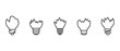 © sugarstock - Broken lamp bulb icon.  Line Icons collection of broken lamps. The light bulb is destroyed icon. Broken lamp concept. A whole light bulb, Lamp vector icon illustration in transparent background.