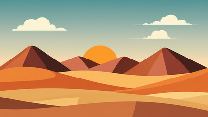 Wall Mural - Desert Simplicity with Generative AI