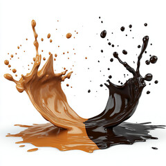 Canvas Print - Chocolate and Caramel Splash.