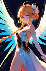 Wall Mural - anime style concept art of graceful charity background