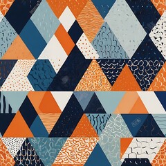 seamless geometric pattern with triangles