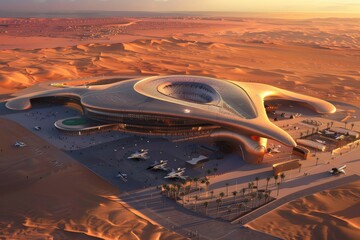 Futuristic Luxury Spaceport City Transforming Dubai for Space Tourism