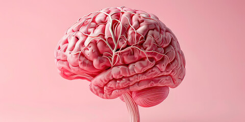 Poster - The human brain with neurons
