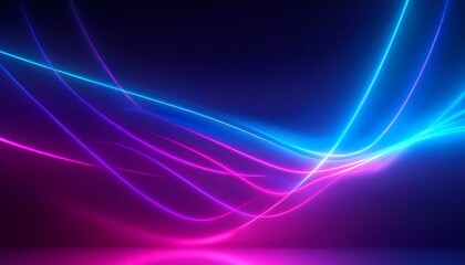 Wall Mural - Electric Neon background - vibrant gradient background that blends electric blue into bright magenta colors. Graphic art illustration