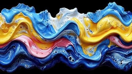 Wall Mural - Dynamic Swirls of Primary Colors