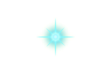 Wall Mural - transparent blue lens flare star light effects