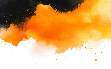 Canvas Print - Orange Watercolor Splash.