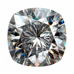 Sticker - Stunning Cushion Cut Diamond on a Clean Isolated Background