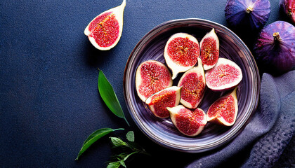 Wall Mural - Figs on a plate