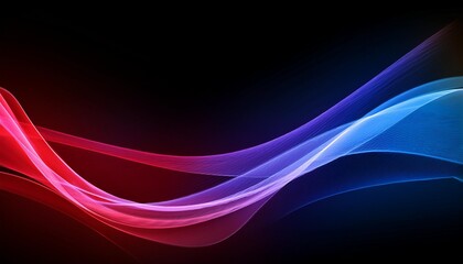 abstract background wave light smooth blue and red lines and flow curve motion element neon gradient by generative ai