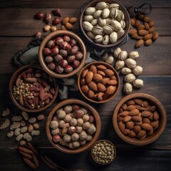 Wall Mural - Nuts and spices, AI generative 