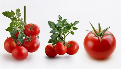 Wall Mural - red tomato plant growing stages