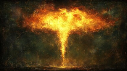 Wall Mural - Fiery Tornado of Flames