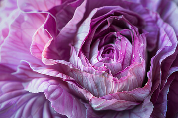 Canvas Print - A purple flower with a frosty look to it