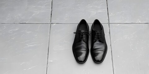 pair of black shoes