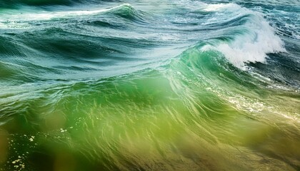 olive green ocean gentle breeze wave during summer tide abstract sea nature background