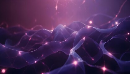 Wall Mural - glowing purple and pink abstract geometric shapes with sparkling lights