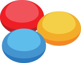 Poster - Three colorful spheres are forming a triangle, evoking concepts such as diversity, collaboration, and balance