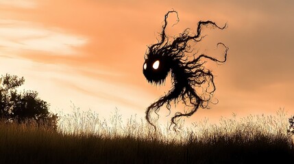 Wall Mural - Wraith-Like Creature in the Grass