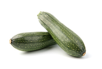 Wall Mural - green zucchini vegetables isolated on white.