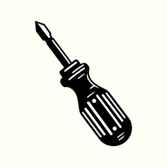 Sticker - Screwdriver Tool Silhouette Vector Template