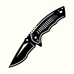 Sticker - Utility Knife Tool Silhouette Vector Template