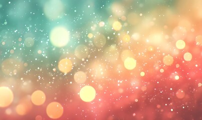 Poster - Pastel bokeh lights abstract background. Night party. Blurred shiny glitter particles backdrop. Defocused light. Festive sparkle effect. Christmas and New Year