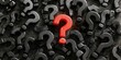 © keks20034 - The red question mark stands out against the black, symbolizing urgency and importance.