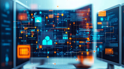 Poster - cutting-edge document management technology with smart devices, cloud collaboration, and advanced so