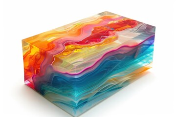 Poster - A colorful glass object placed on a clean white background, perfect for decorative or illustration purposes