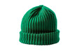 © samratsarkar91 - A green beanie isolated on clear white and transparent background