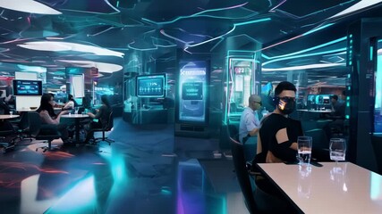 Futuristic Cybersecurity Operations Command Center