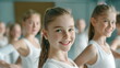 © dobok - Joyful Young Dancers Performing Together in Studio Bright Smiles Expression