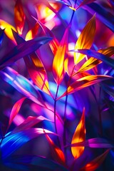 Wall Mural - A close up of a plant with colorful leaves