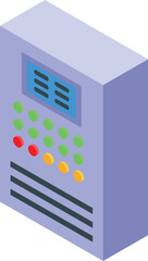 Poster - Electrical control panel showing signals with buttons and screen displaying information for controlling power supply